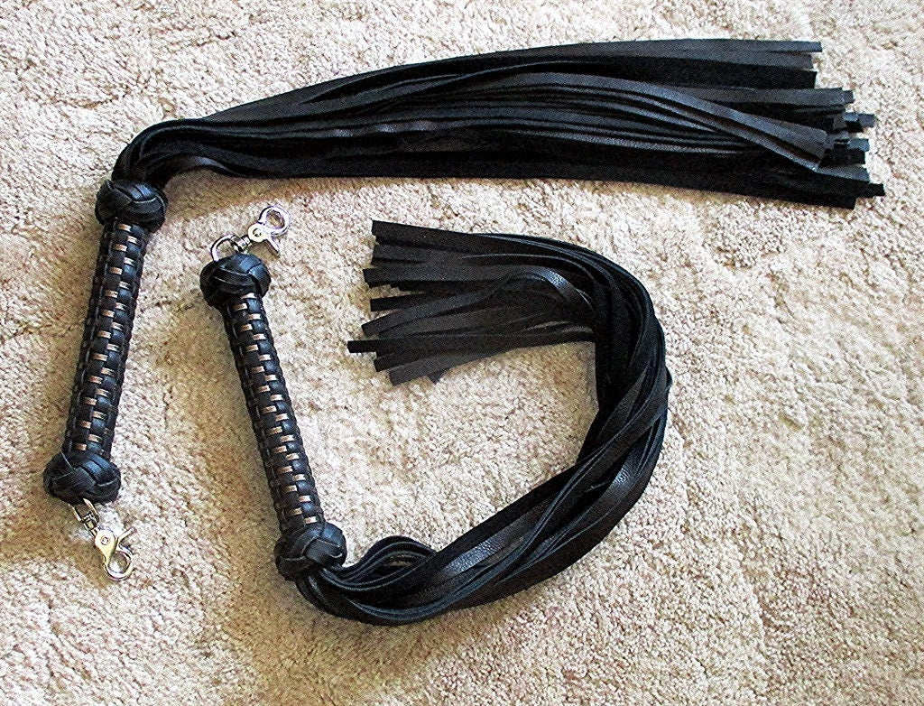 Matched Pair Leather Floggers
