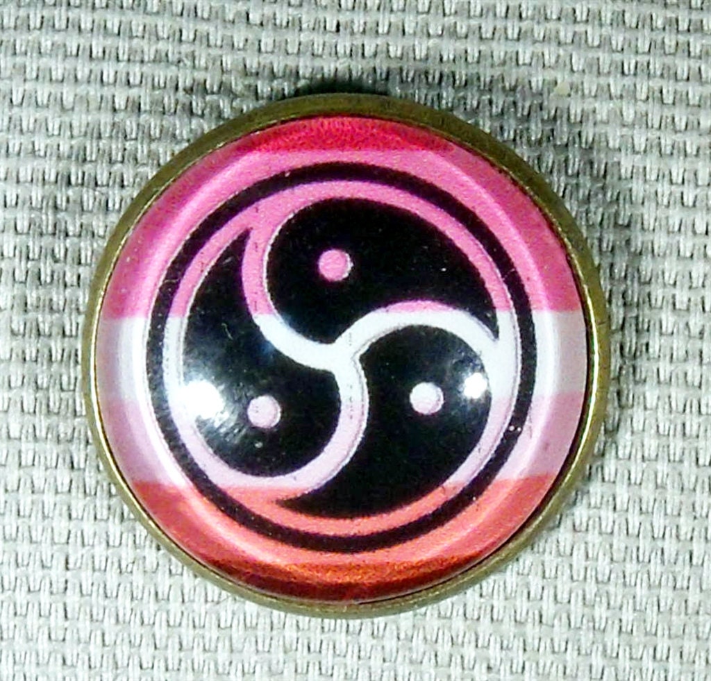 Lesbian Pride Triskelion Pin