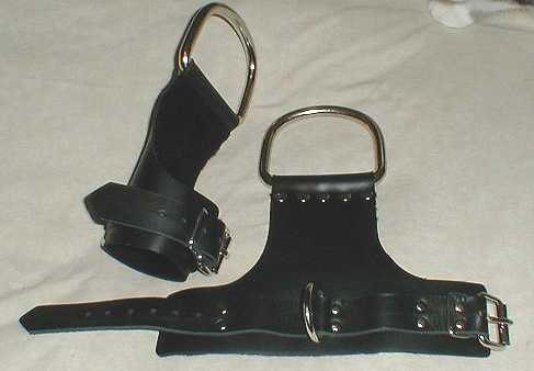 Leather Wrist Suspension Cuffs - NEW Size!