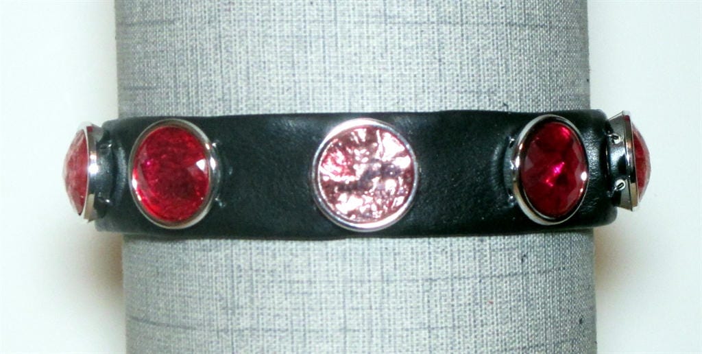 Pink/Red Large Jewel Dress Collar/Choker