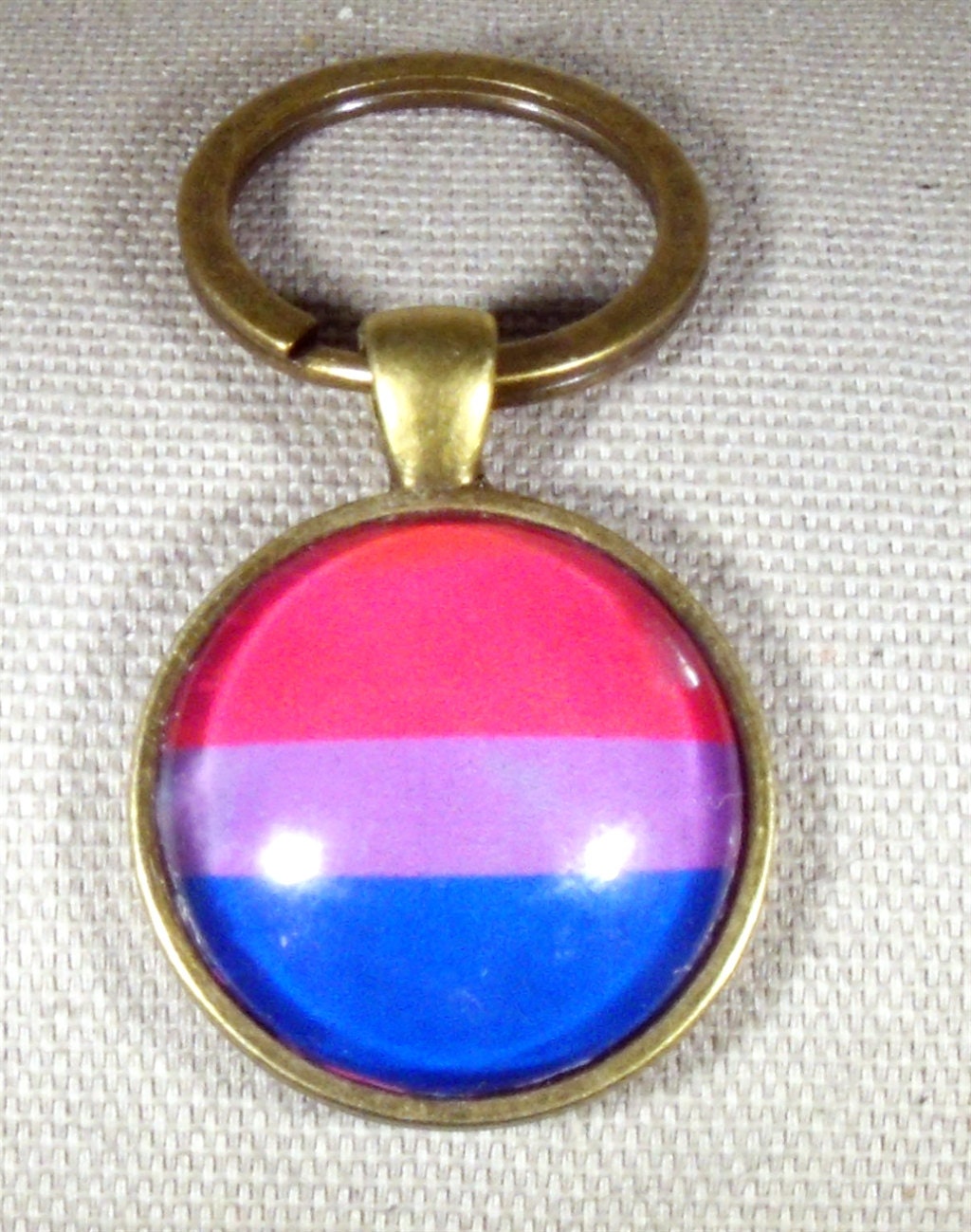 Bisexual Pride Key Ring