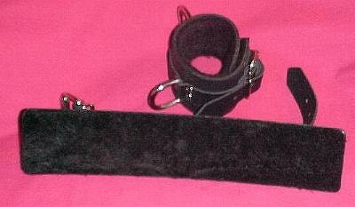 Lined Leather Ankle Cuffs