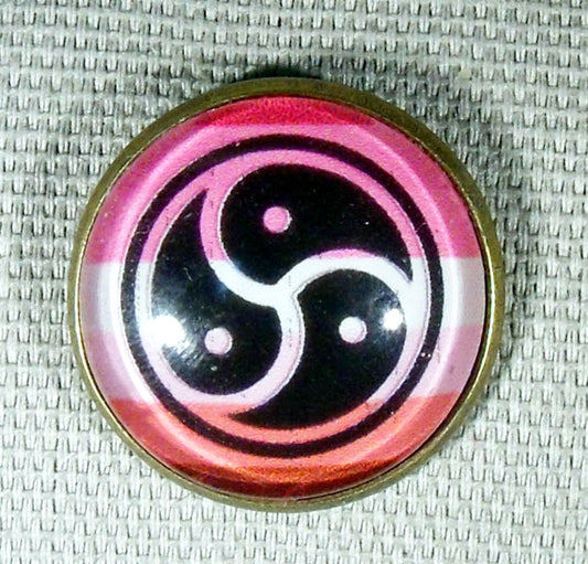 Lesbian Pride Triskelion Pin