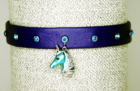 Turquoise Unicorn Dress Collar/Choker
