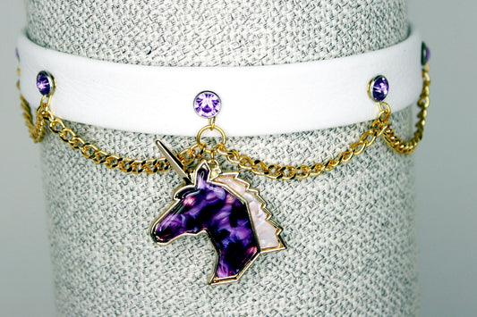 Purple Unicorn Dress Collar