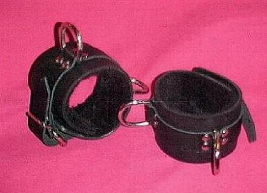 Lined Leather Ankle Cuffs
