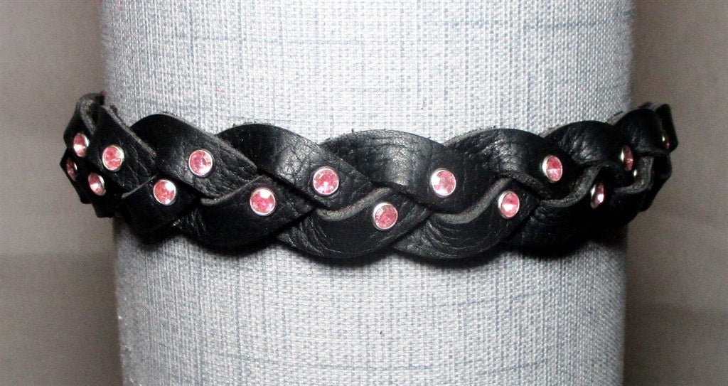 Braided Leather Collar Choker
