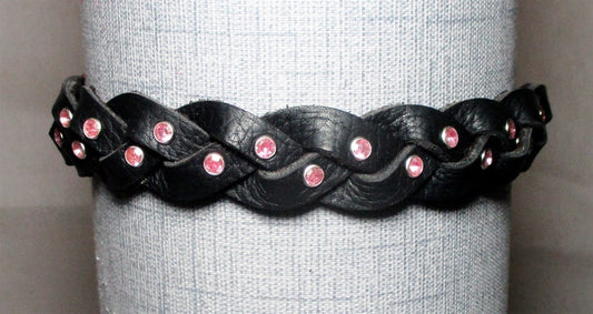 Braided Leather Collar Choker