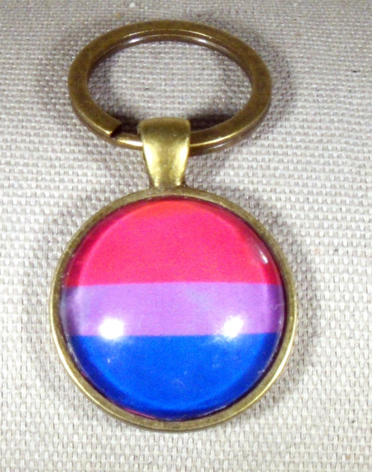 Bisexual Pride Key Ring