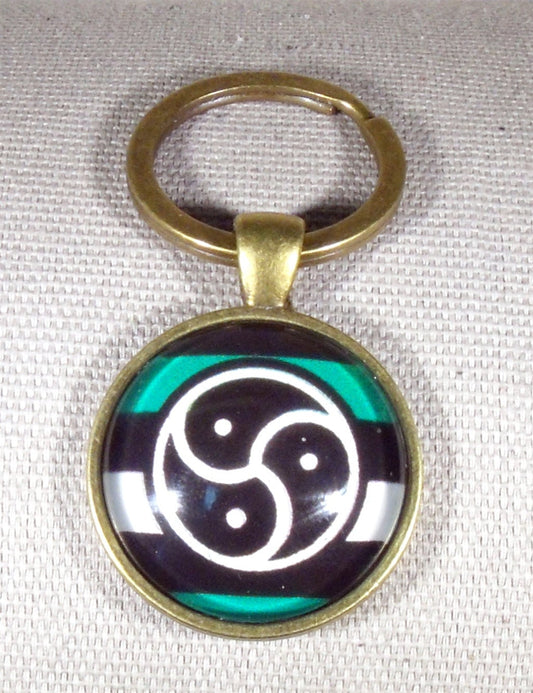 Leather Boy with Triskelion Key Ring