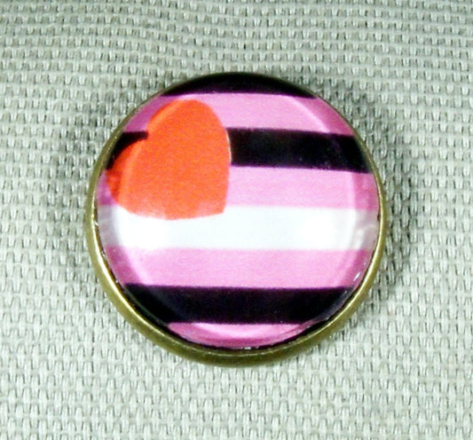 Leather Girl Pride Pin