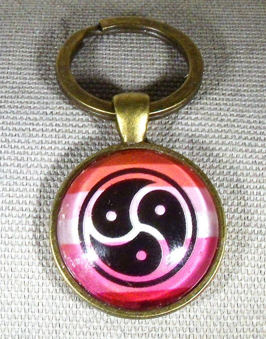 Lesbian Pride Triskelion Key Ring