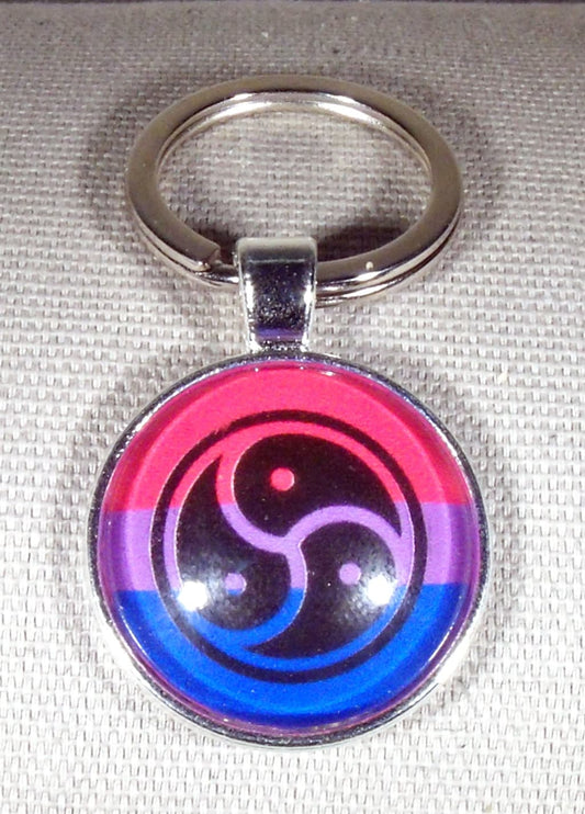Bi Pride w/Triskelion Key Ring