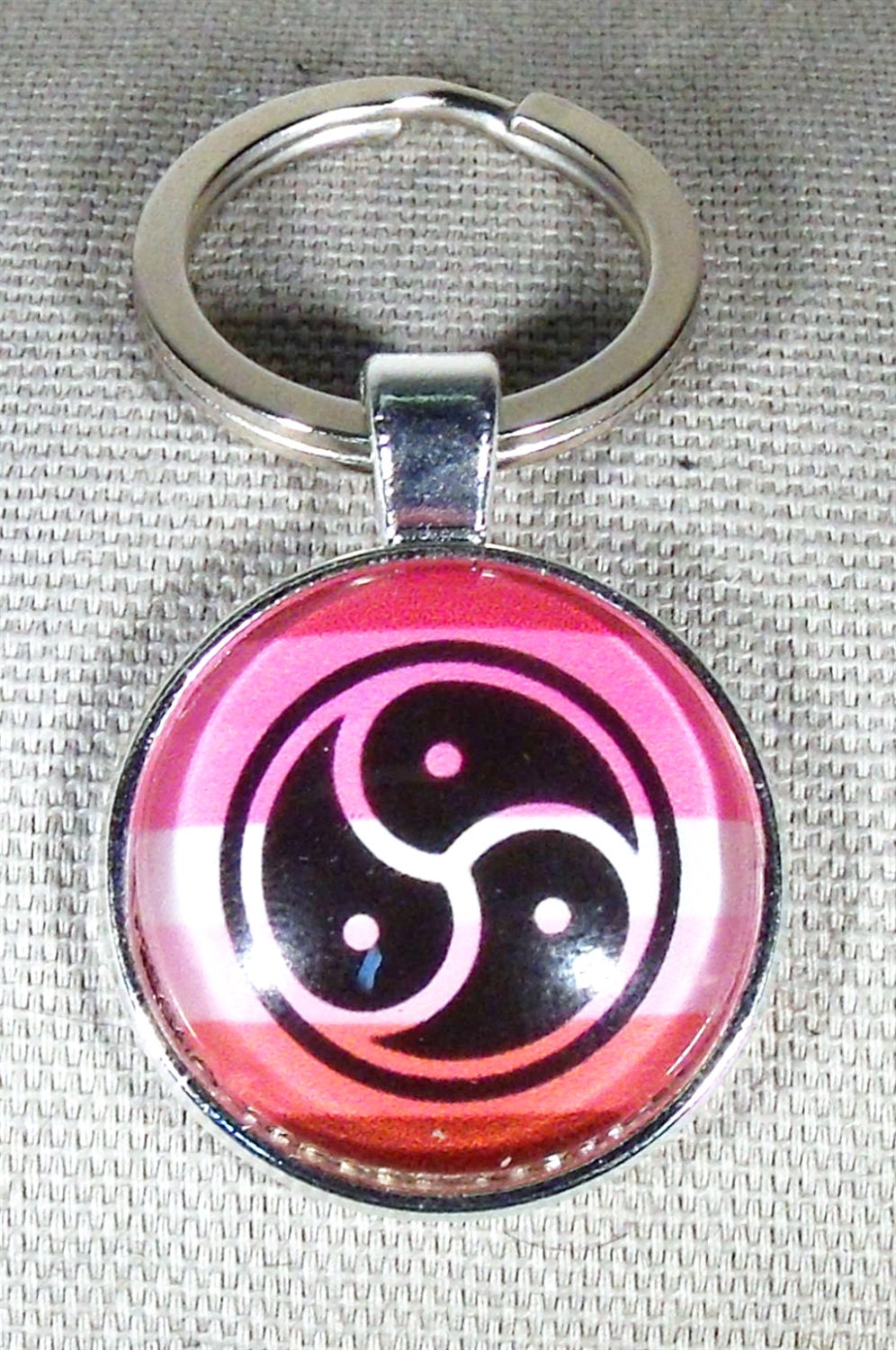 Lesbian Pride Triskelion Key Ring